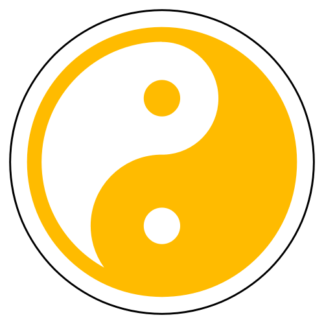 Yin Yang Sticker (Yellow)